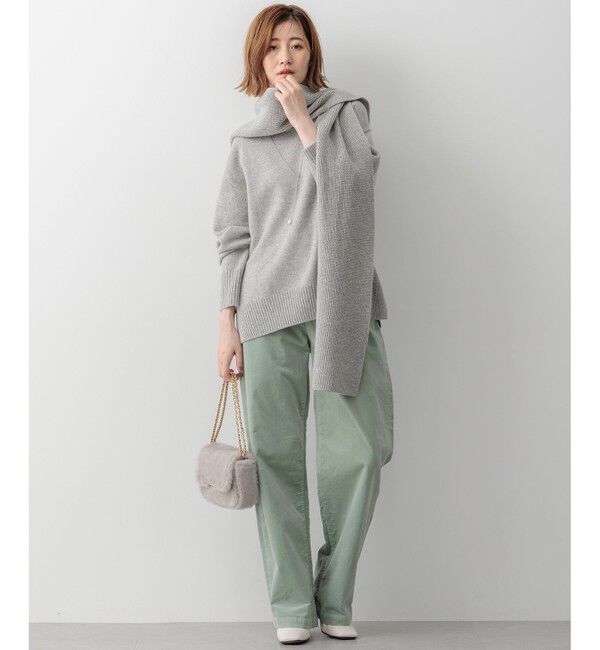 23区「【洗える】23区DENIM ベルベットストレッチ ワイドパンツ」|その他|