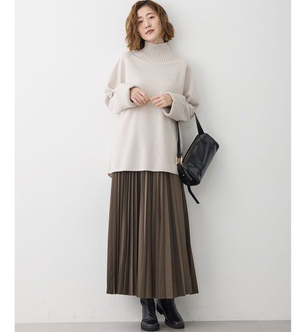 23区「【新色追加】ボイルドウールコンビニット チュニック」|ニット・セーター|