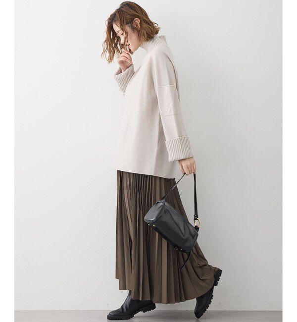 23区「【新色追加】ボイルドウールコンビニット チュニック」|ニット・セーター|