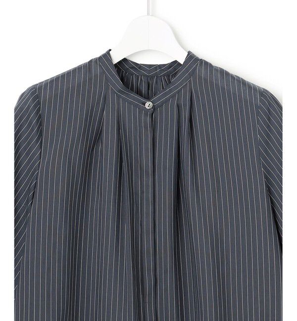 23区「ドライシアーストライプ フロントタック ブラウス」|シャツ・ブラウス|