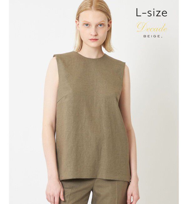 BEIGE,「【L-size】CAROLE / クルーネックブラウス」|シャツ・ブラウス|Khaki&times;Sand