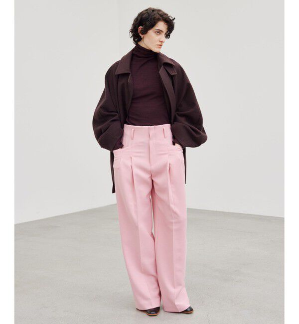 BEIGE,「LAC / 2WAYストレッチワイドタックパンツ」|その他|