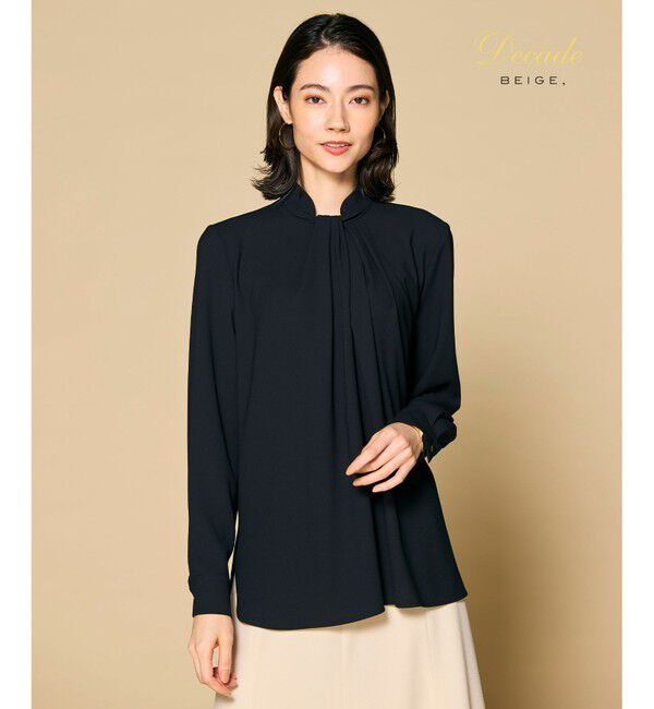 BEIGE,「ANITA / ロングスリーブタックブラウス」|シャツ・ブラウス|Black