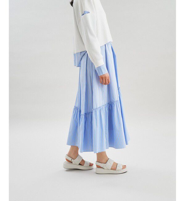  「シャツタックティアードスカート」|スカート|