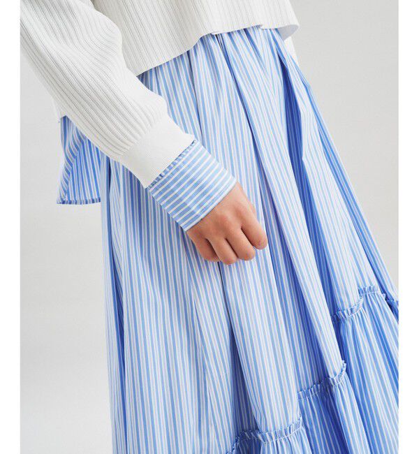  「シャツタックティアードスカート」|スカート|