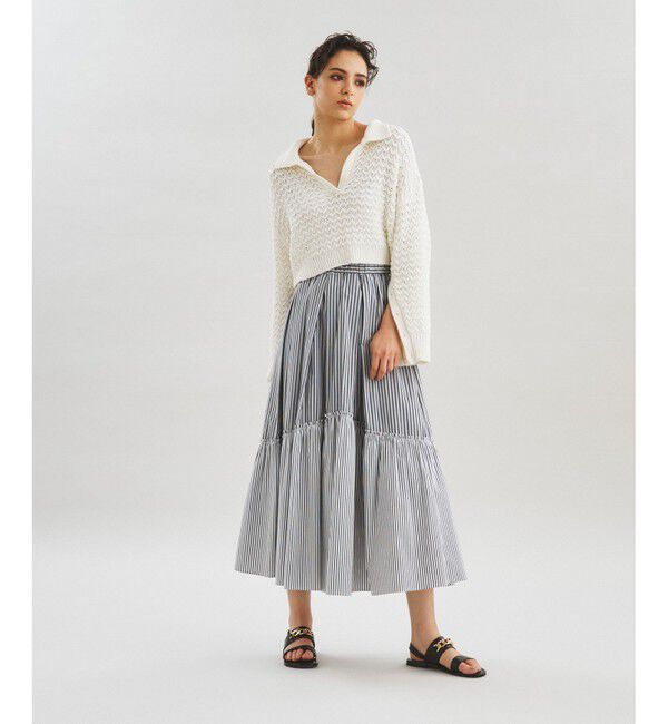  「シャツタックティアードスカート」|スカート|