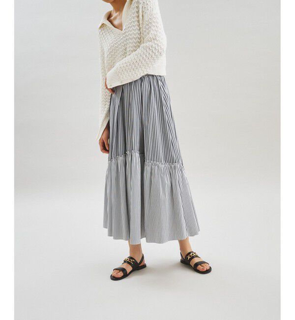  「シャツタックティアードスカート」|スカート|