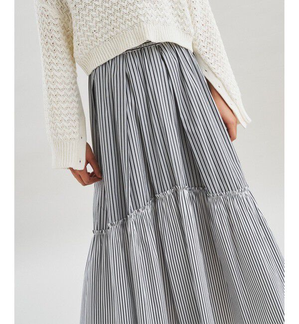  「シャツタックティアードスカート」|スカート|