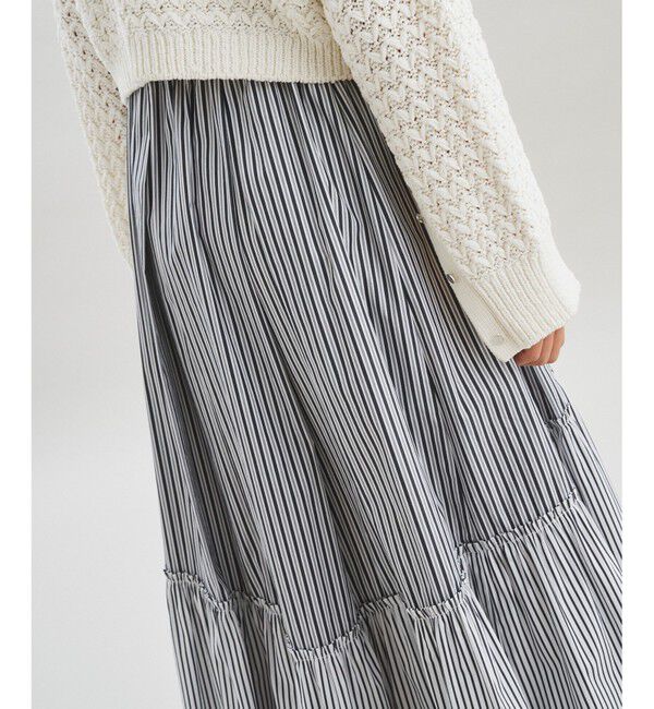  「シャツタックティアードスカート」|スカート|