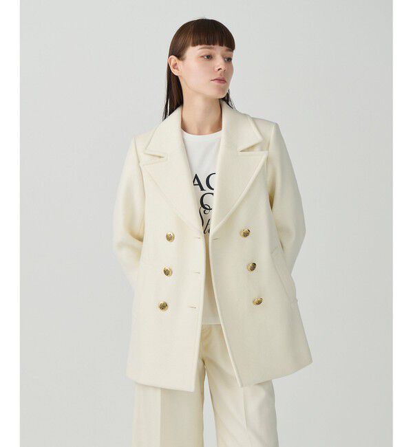 Grace Class「サイドスリットPコート」|ピーコート|ホワイト