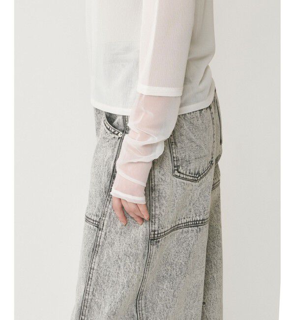  「シアーアセテートカットトップ」|Tシャツ・カットソー|