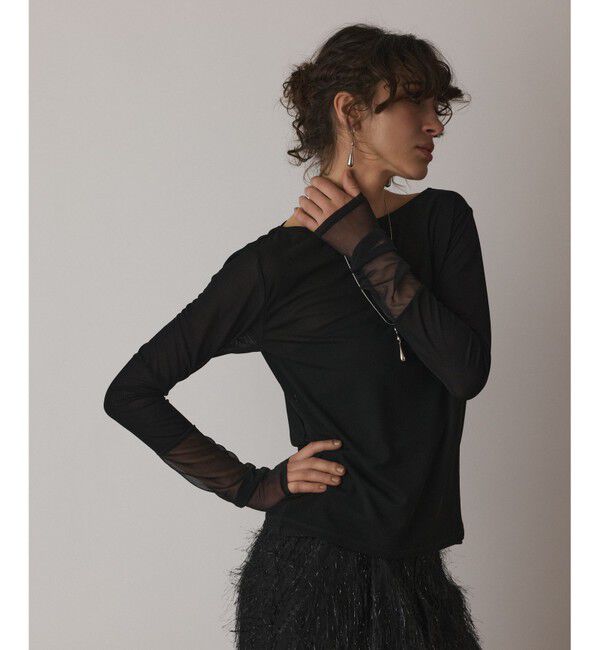  「シアーアセテートカットトップ」|Tシャツ・カットソー|