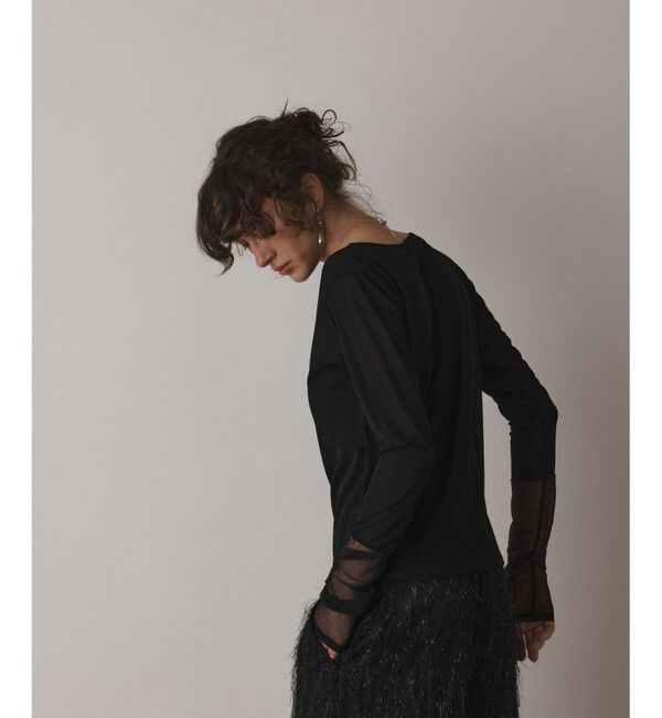  「シアーアセテートカットトップ」|Tシャツ・カットソー|