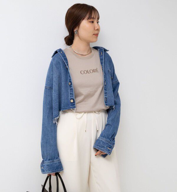 NOLLEY'S sophi「シルケット天竺フロッキーロゴTシャツ」|Tシャツ・カットソー|