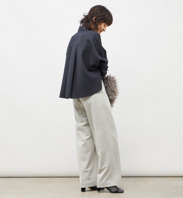 NOLLEY'S sophi「ウォッシャブル両面起毛ヘリンボーン/ストライプセミワイドパンツ」|その他|