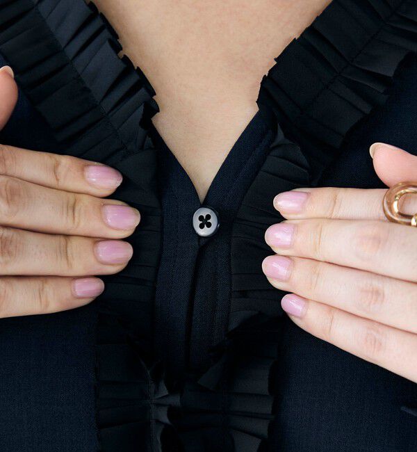 NOLLEY'S「《セットアップ対応》ウォッシャブル衿プリーツペプラムブラウス」|シャツ・ブラウス|