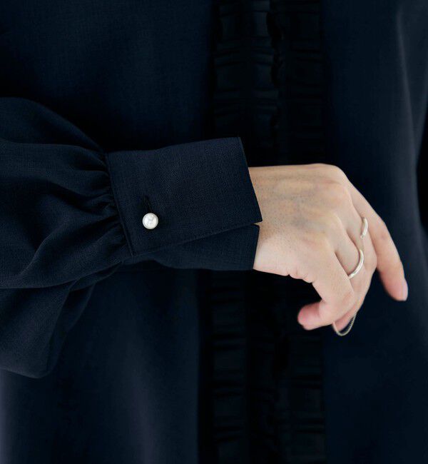 NOLLEY'S「《セットアップ対応》ウォッシャブル衿プリーツペプラムブラウス」|シャツ・ブラウス|