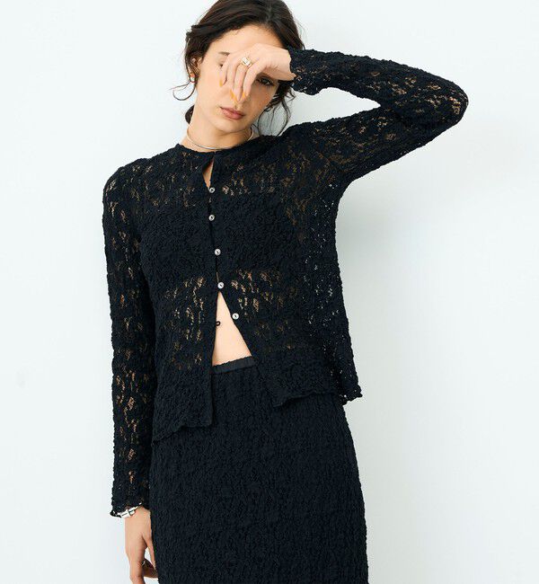 NOLLEY'S sophi「ウォッシャブルストレッチレース両前カーディガン」|カーディガン|