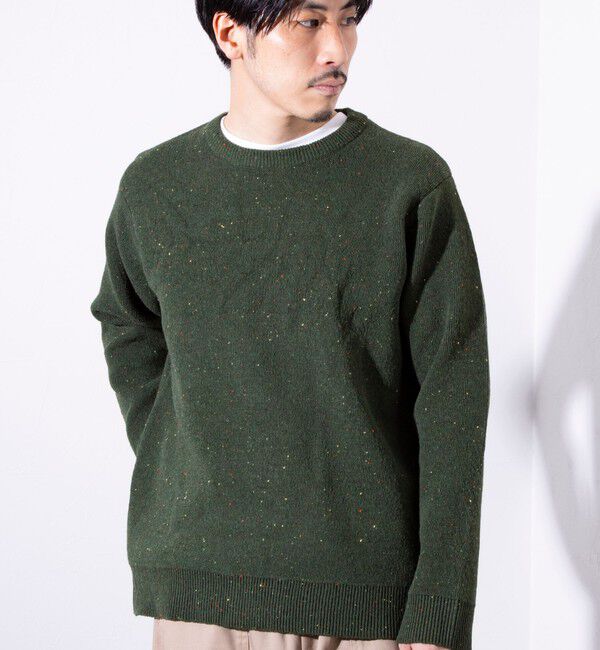 GLOSTER「【GLOSTER/グロスター】カラーネップ プルオーバー クルーネックニット」|ニット・セーター|