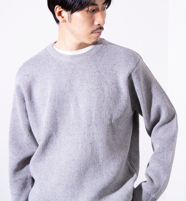 GLOSTER「【GLOSTER/グロスター】カラーネップ プルオーバー クルーネックニット」|ニット・セーター|