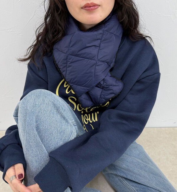 fredy emue「【TAION/タイオン】 CITYリバーダウンマフラー」|マフラー|ネイビー