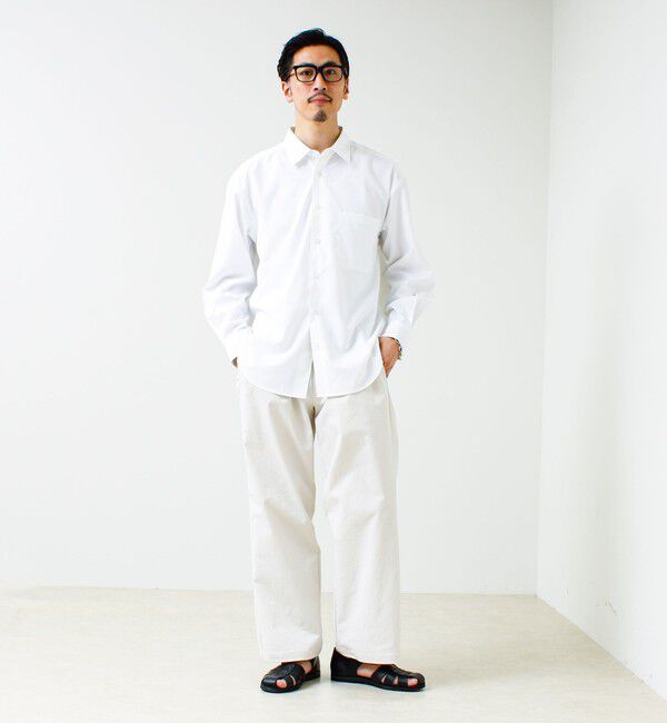 GLOSTER「【ニューベーシック】ワッシャーポプリンシャツ ロングスリーブ」|シャツ・ブラウス|