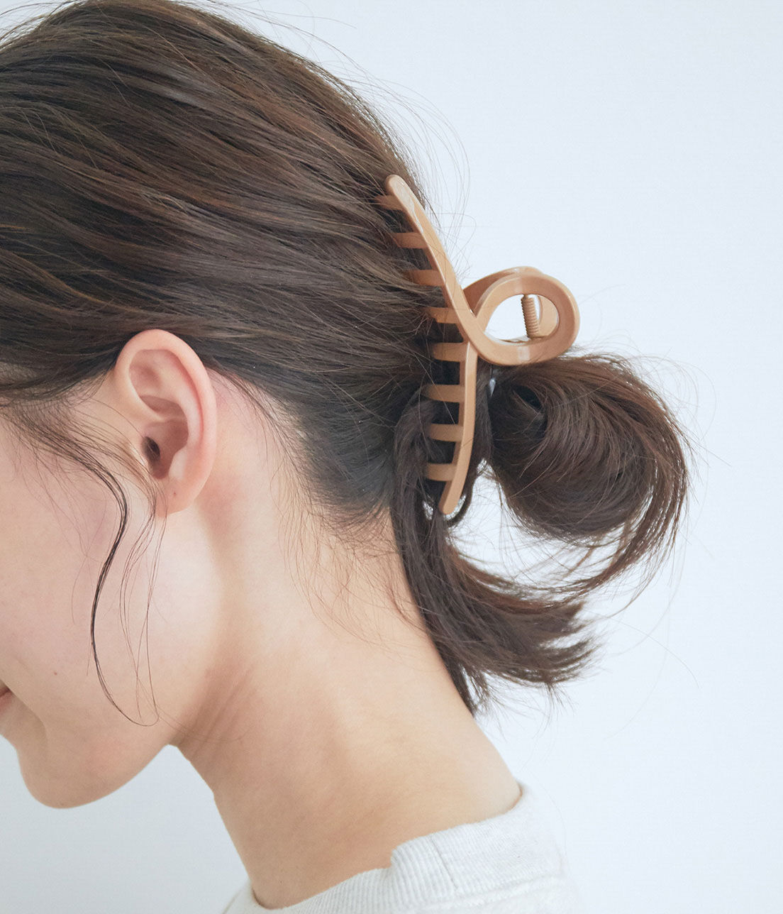 VIS「【新色追加】アクリルヘアクリップ」|その他|キャメル(25)