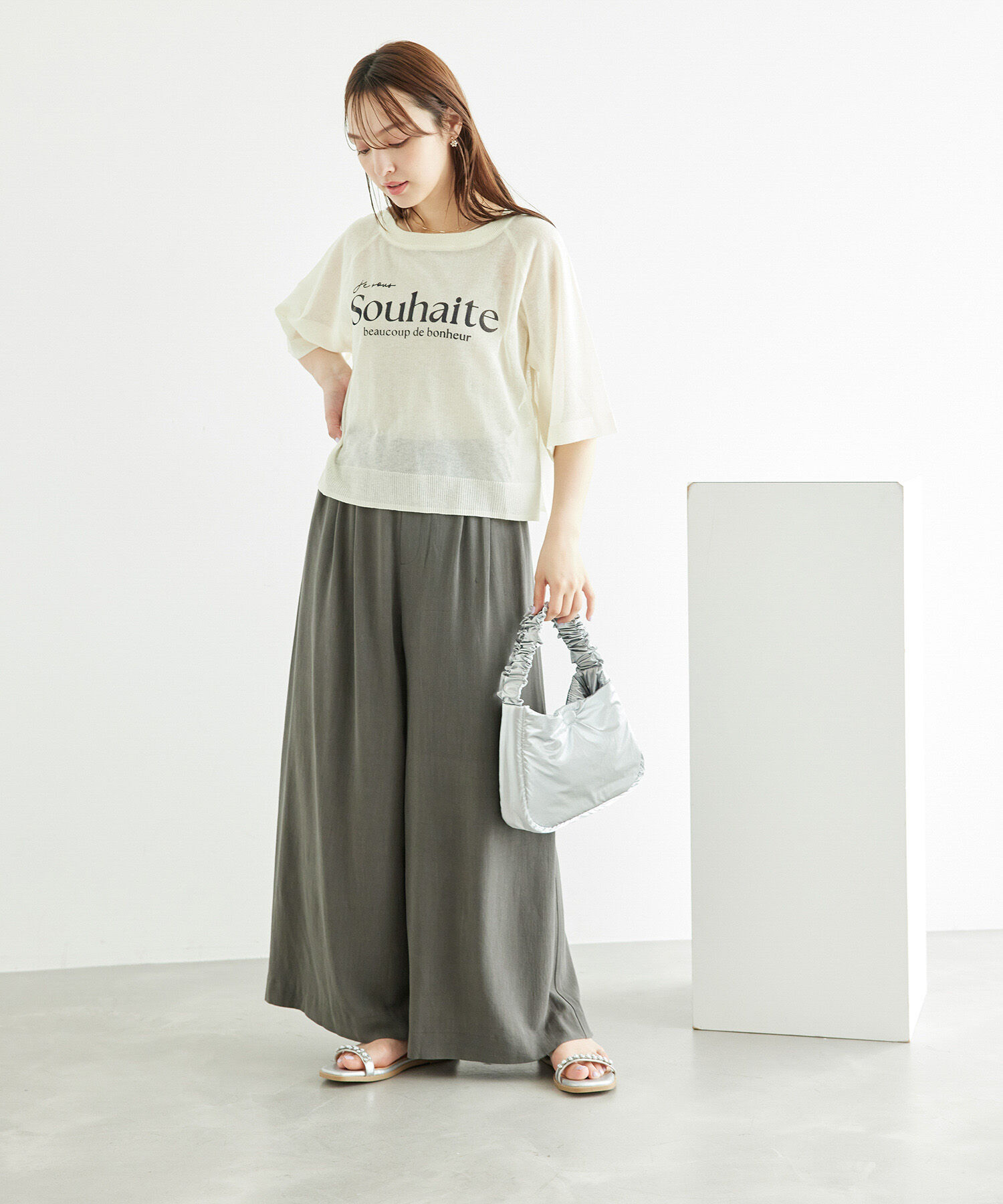 Rope&rsquo;Picnic「レーヨン麻混イージーワイドパンツ」|その他|