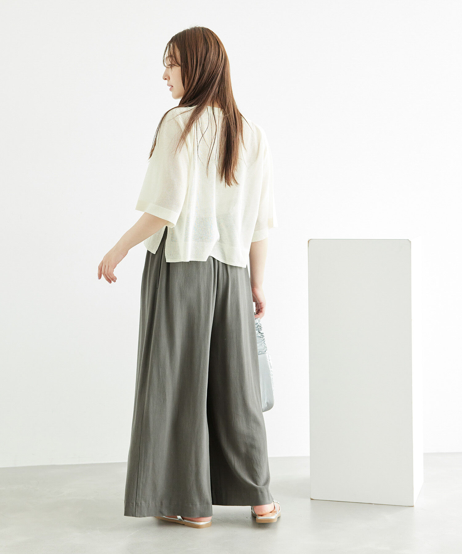 Rope&rsquo;Picnic「レーヨン麻混イージーワイドパンツ」|その他|