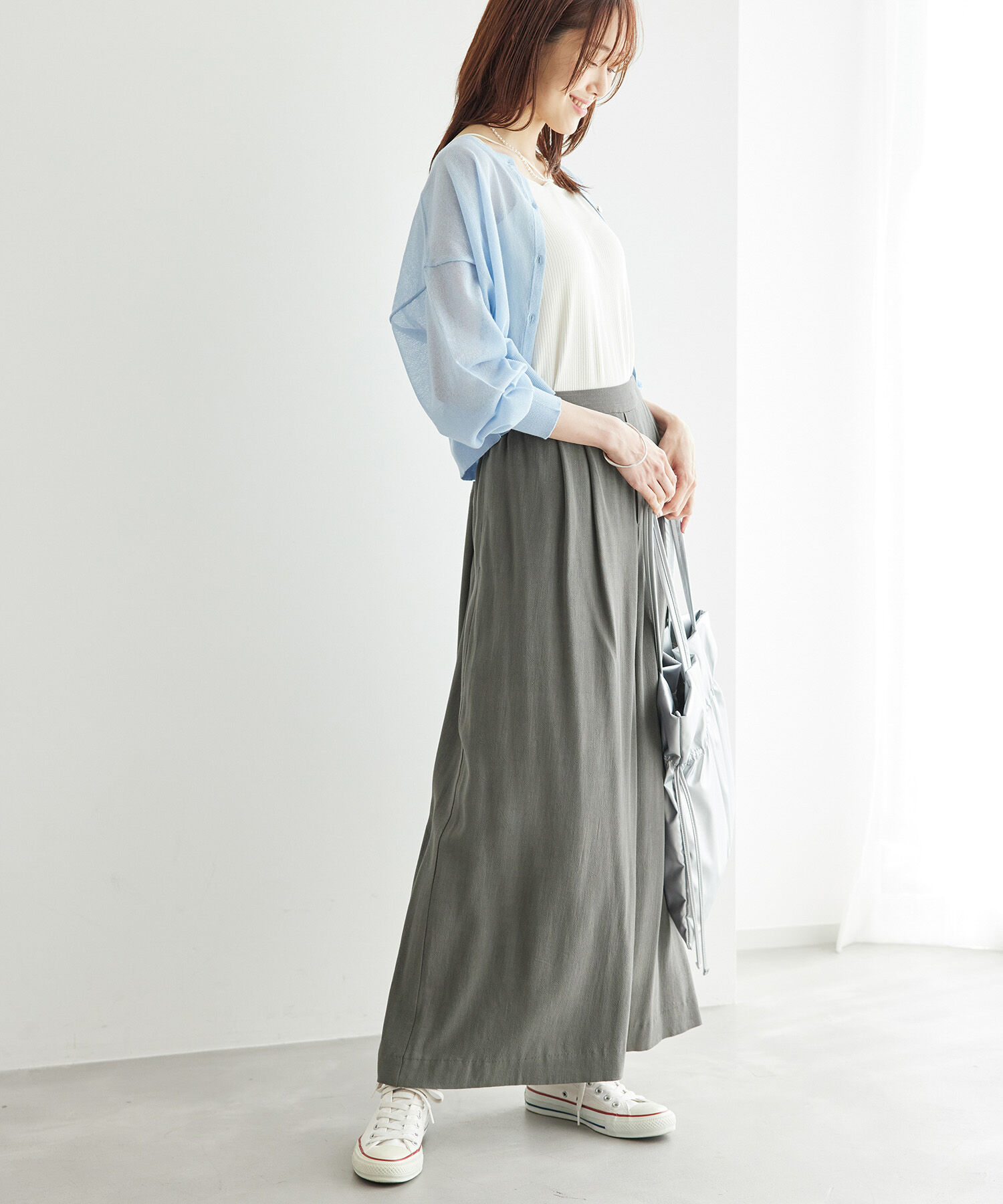 Rope&rsquo;Picnic「レーヨン麻混イージーワイドパンツ」|その他|