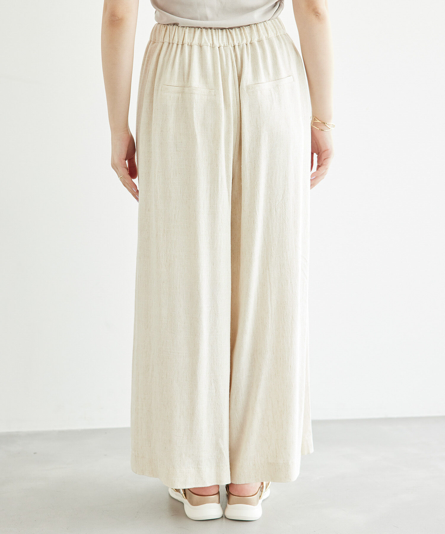 Rope&rsquo;Picnic「レーヨン麻混イージーワイドパンツ」|その他|