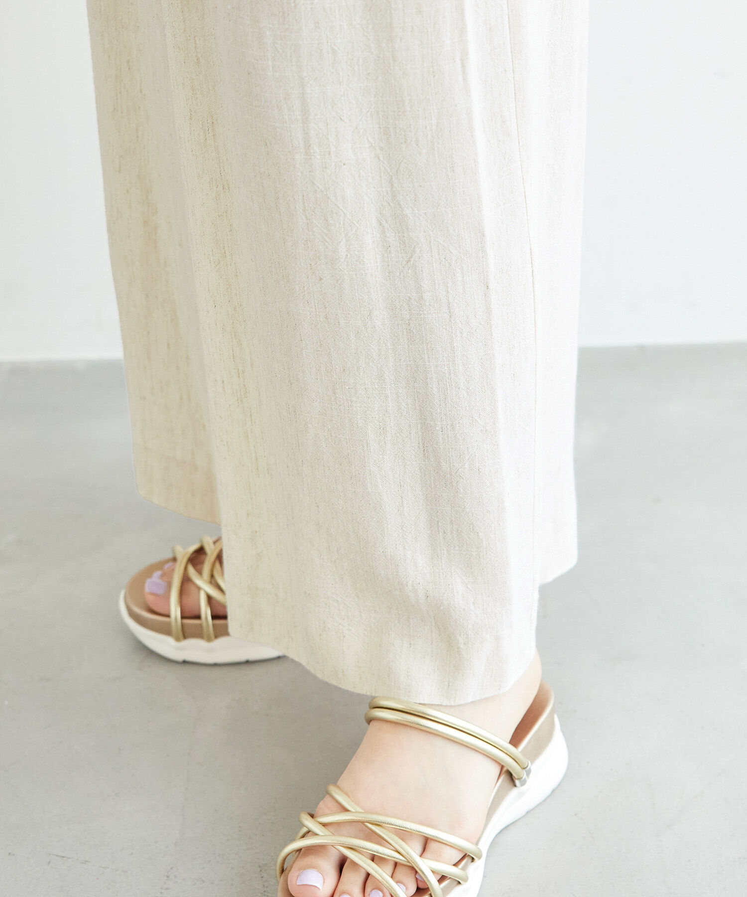 Rope&rsquo;Picnic「レーヨン麻混イージーワイドパンツ」|その他|