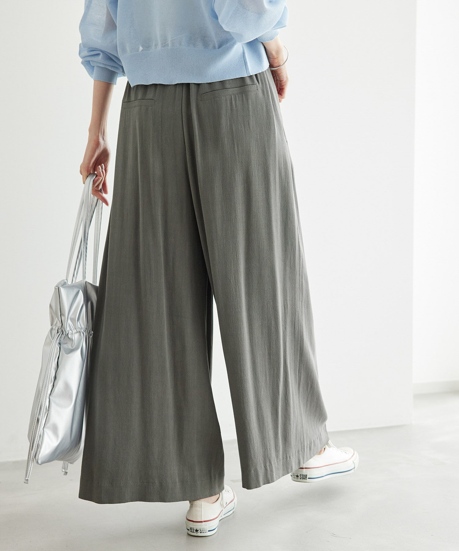 Rope&rsquo;Picnic「レーヨン麻混イージーワイドパンツ」|その他|