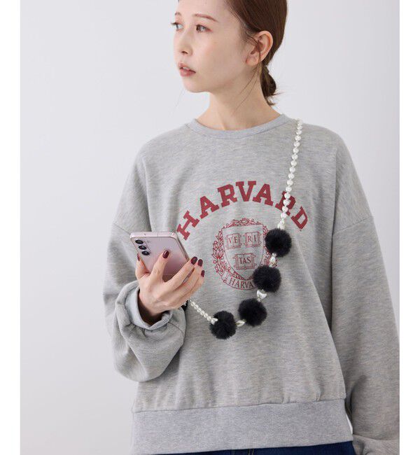 ROPE PICNIC PASSAGE「ハートパール&times;ポンポンファースマホショルダーストラップ」|その他|