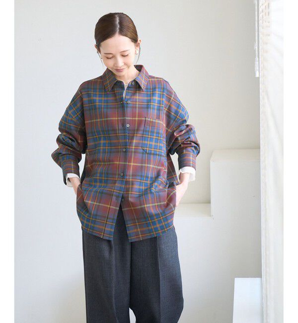 Rope&rsquo;Picnic「チェックネルシャツ/リンクコーデ」|シャツ・ブラウス|