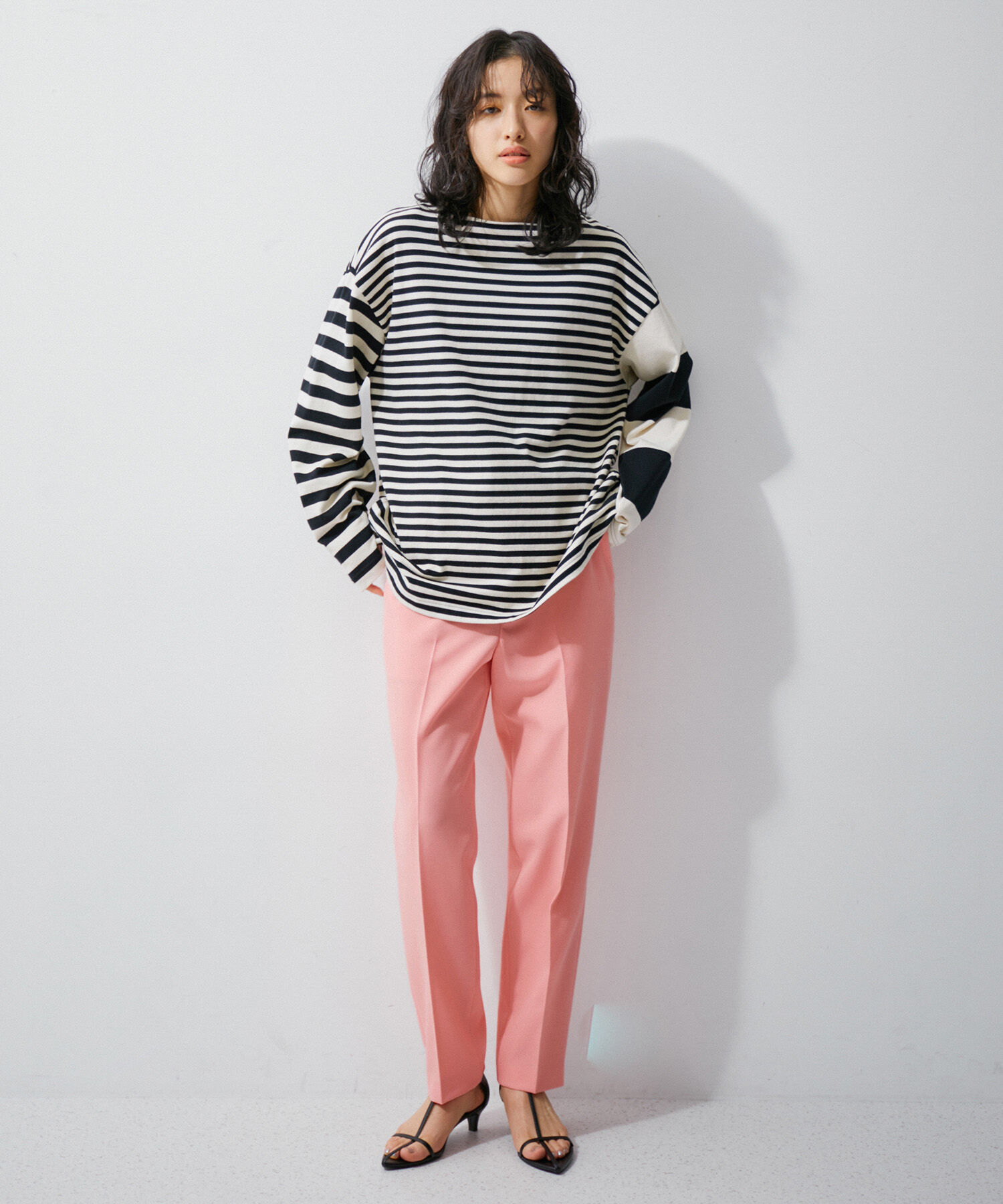 ADAM ET ROPE'「【サステナブル】スリムスラックス」|スラックス|