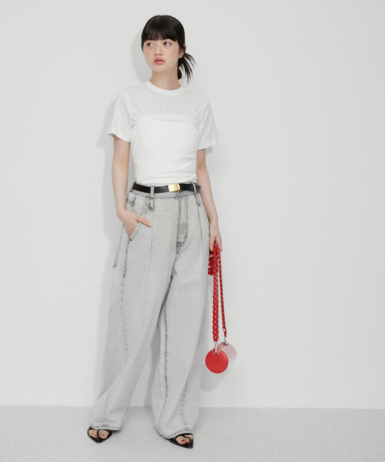 ADAM ET ROPE'「【サステナブル】2wayベアトップTee」|Tシャツ・カットソー|