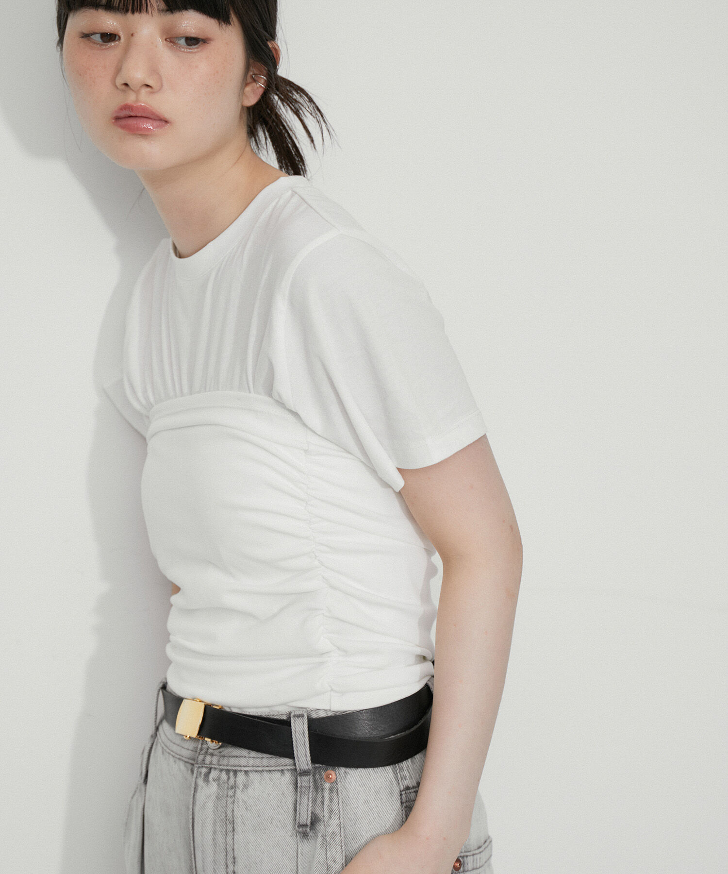 ADAM ET ROPE'「【サステナブル】2wayベアトップTee」|Tシャツ・カットソー|