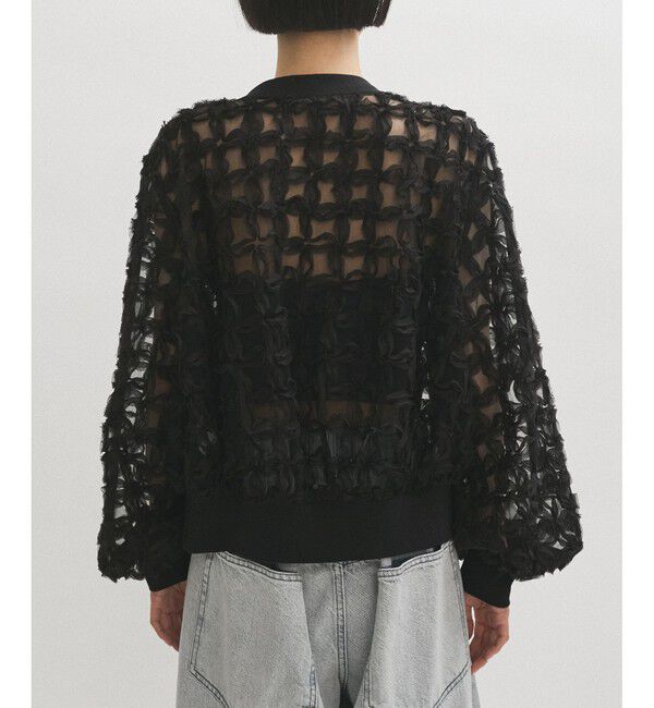 ADAM ET ROPE'「ラインアートレースブラウス」|シャツ・ブラウス|