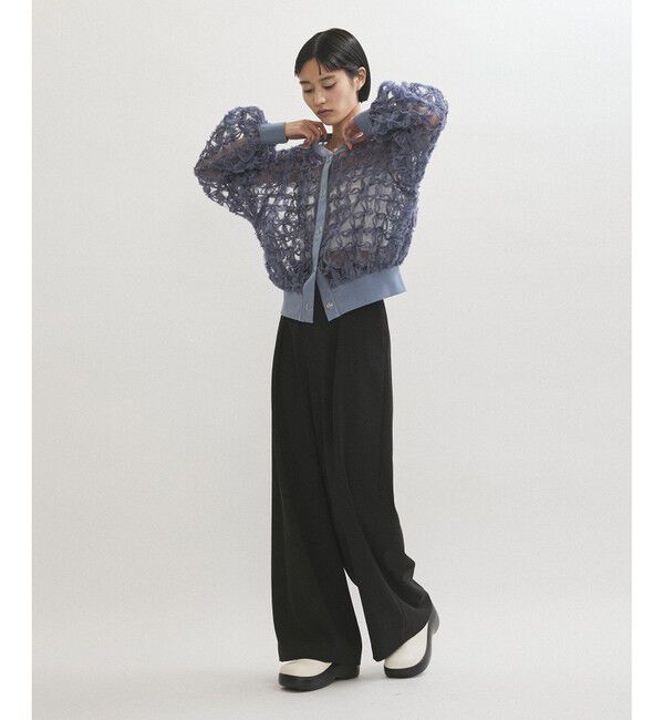 ADAM ET ROPE'「ラインアートレースブラウス」|シャツ・ブラウス|