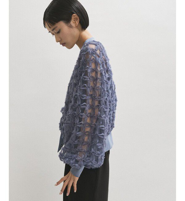 ADAM ET ROPE'「ラインアートレースブラウス」|シャツ・ブラウス|