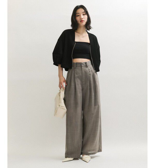 ADAM ET ROPE'「メッシュダンボールカーディガン」|カーディガン|