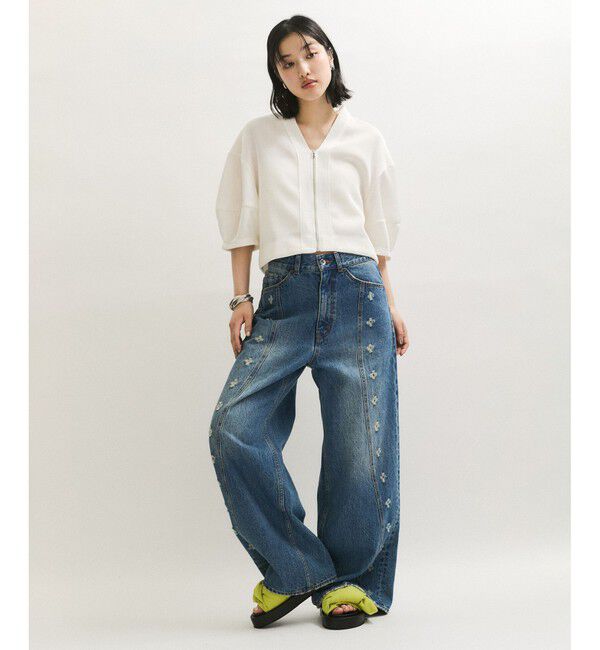 ADAM ET ROPE'「メッシュダンボールカーディガン」|カーディガン|