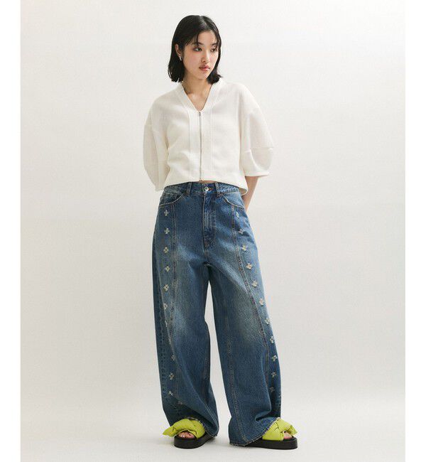 ADAM ET ROPE'「メッシュダンボールカーディガン」|カーディガン|