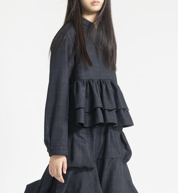  「eunoia | チェックボタン ブラウス WOMEN」|シャツ・ブラウス|