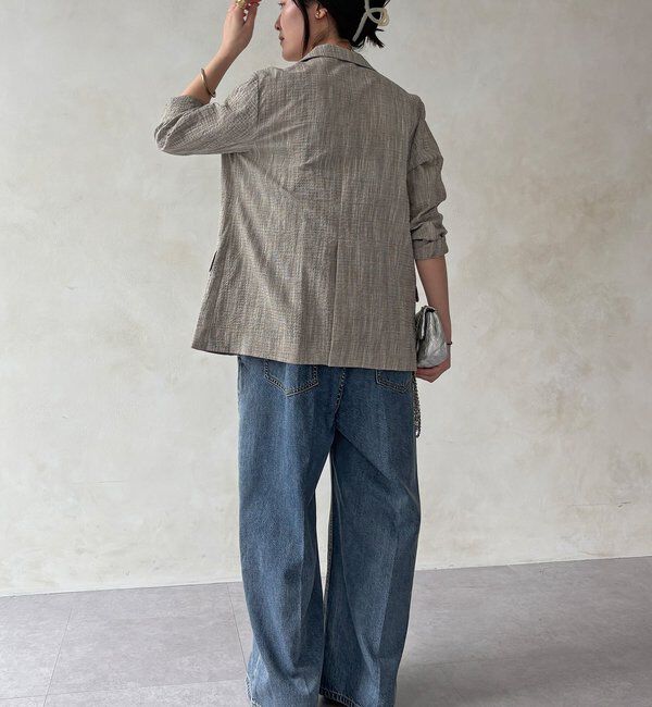  「【WEB限定】スラブチェックテーラードジャケット」|テーラードジャケット|