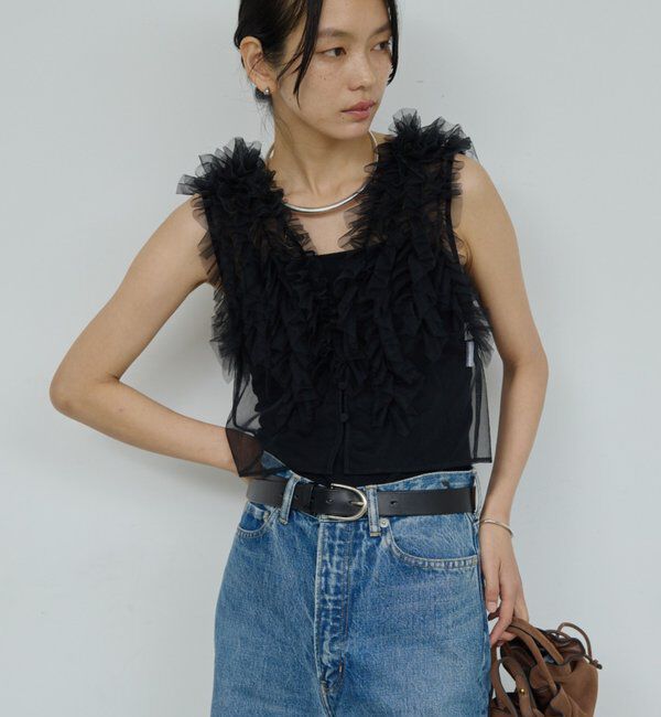  「チュールフリルブラウス」|シャツ・ブラウス|