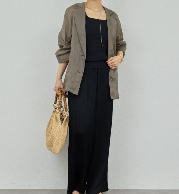  「サテンヨウリュウワイドパンツ」|チノ|