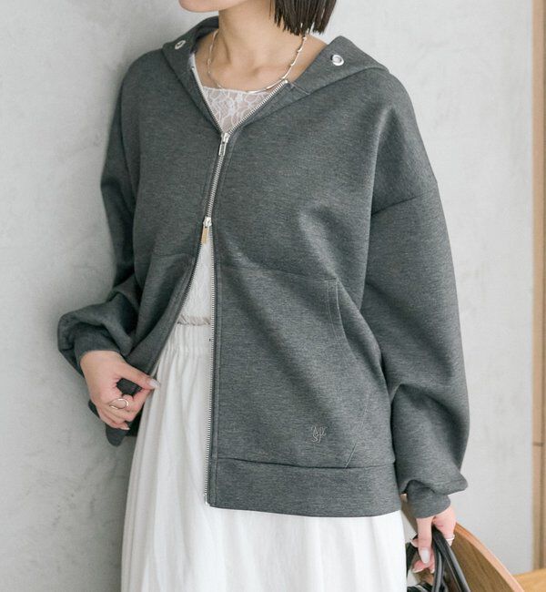  「WZIPフーディーパーカー」|パーカー|チャコールグレー