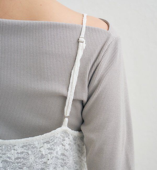  「Vギャザーレースキャミソール」|シャツ・ブラウス|